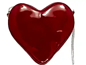 LONI Heart Shape Valentine Patent Clutch Shoulder Crossbody Bag