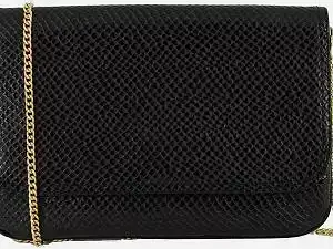 LONI Clutch Shoulder Bag Snakeskin Python Animal Print Faux Leather Compact Size