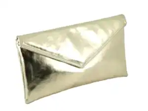 LONI Neat Envelope Metallic Clutch Shoulder Bag