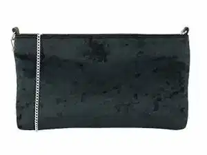 LONI Plush Suede Velvet Clutch Shoulder Wristlet Bag