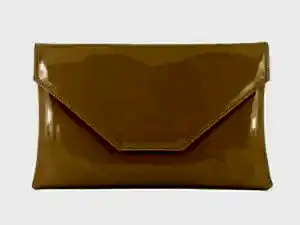 LONI Stylish Clutch/ Shoulder Bag in Patent Faux Leather Large Envelope